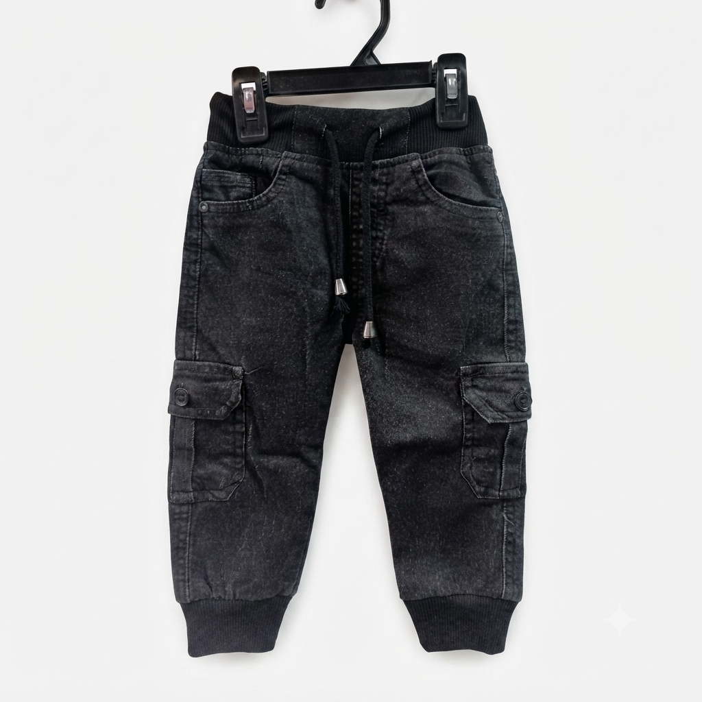 Baby Boys' Black Cargo Pants /Stylish & Comfortable  Pants for Kids