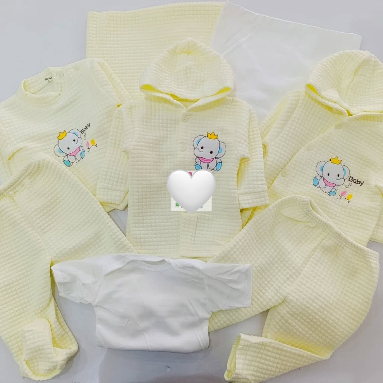 Premium /Heavy Waffle-Knit Baby Receiving Set