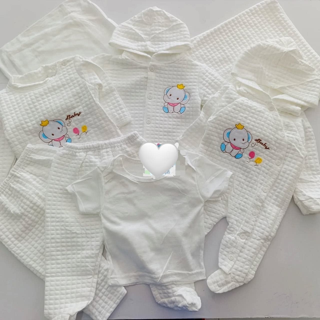 Premium /Heavy Waffle-Knit Baby Receiving Set