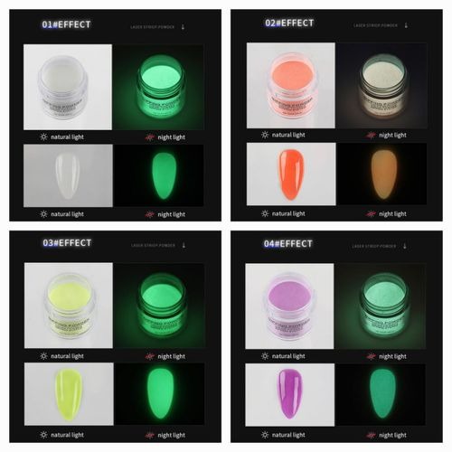 Dipping Powder Acrylic Powder Dip Powder Nails No Need Lamp Cure Dry Long Lasting Nails Glitter Manicure Nail Art  Luminous Neon Dipping Nail Powder Nail Dip Acrylic Glow in the Dark Dipping Powder view 9