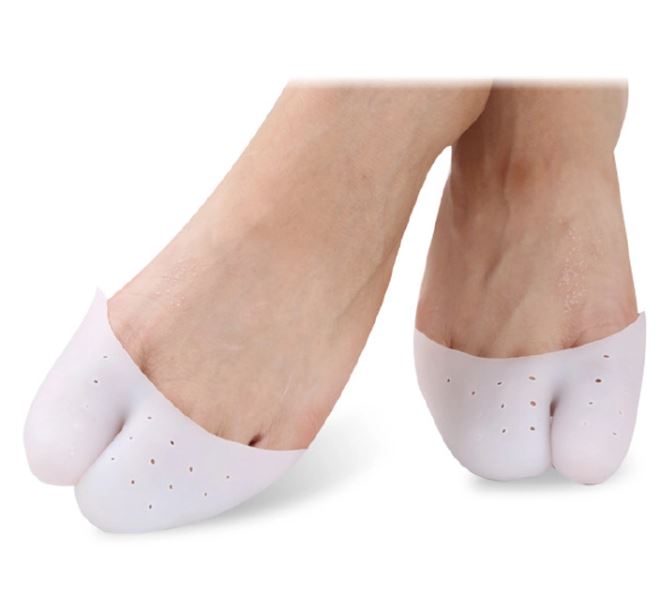 1pair Soft Forefoot Pads Silicone Gel Pointe Toe Finger Cover Pain Protector High Heels Gel Pads for Feet Ballet Foot Carere
