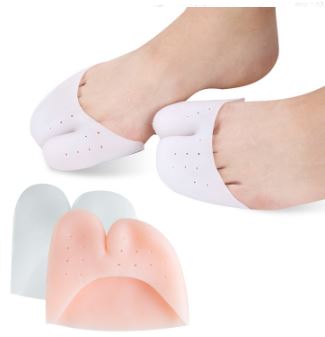 1pair Soft Forefoot Pads Silicone Gel Pointe Toe Finger Cover Pain Protector High Heels Gel Pads for Feet Ballet Foot Carere