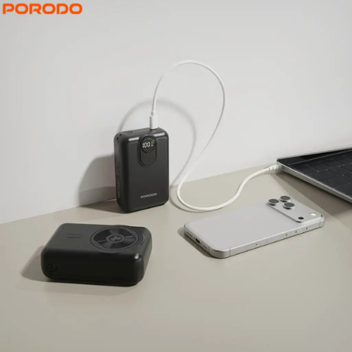 Porodo PDPBFCH099BK  Magnex 20000mAh MagSafe Power Bank | USB-C & Lightning Port,Fast Charging and Universal Compatibility