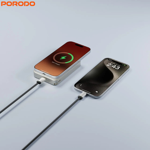 PorodoPDPB15WSLYL 10000mAh 15W Quick Charge MagSafe Power Bank with Compact & Portable Design,Strong Magnetic Hold,LED Battery Indicator