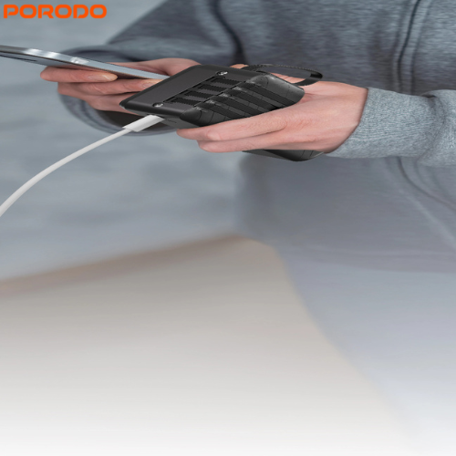 Porodo Piano 30000mAh Power Bank with Integrated Cables | Fast Charging (PDPBJ35BK)