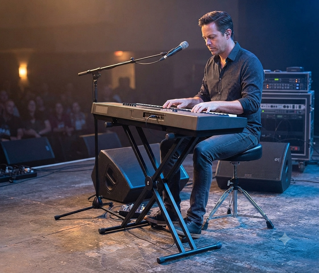 Heavy Duty Keyboard Stand – Adjustable X-Style Piano & Electronic Keyboard Stand for Home, Studio & Stage.