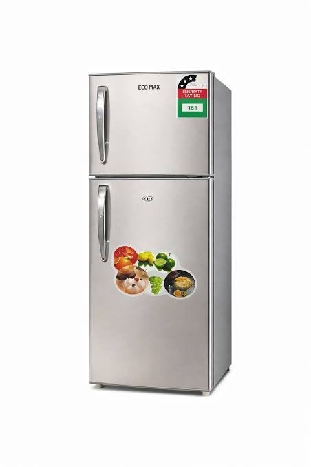 Ecomax 138L Double Door Refrigerator – Silver, Energy Saving Fridge, Top Freezer, BCD-138.