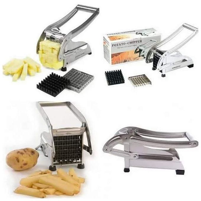 2IN1 HEAVY GAUGE POTATO CHIPPER MACHINE - 2 SIZE CHIPS CUTTER SIMPLE AND EASY CUTTING STAINLESS STEEL BODY MATERIAL EXTRA SHARP STAINLESS STEEL BLADE