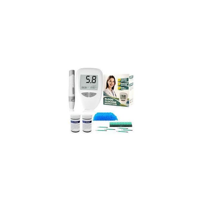 Digital Blood Glucose Monitor Kit – Portable Home Self-Test Diabetes Meter – High Accuracy Sugar Level Tester with 5-Second Results (Model JHBGM001A)
