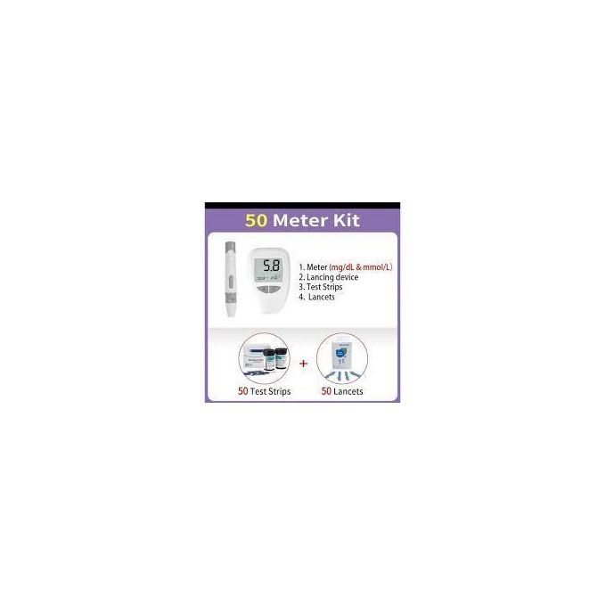 Digital Blood Glucose Monitor Kit – Portable Home Self-Test Diabetes Meter – High Accuracy Sugar Level Tester with 5-Second Results (Model JHBGM001A)