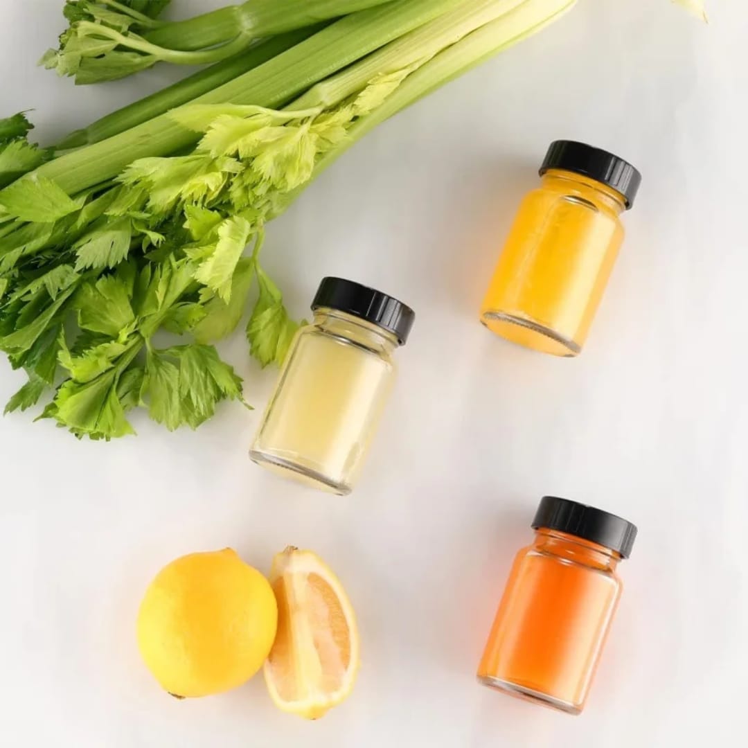 3/5/6/10pcs Ginger Shots Bottles Portable Leak proof Glass Jars With Lids- Glass Juice Shot Bottles With Caps For Wellness Shot- 60Ml - make your healthy shots super easy and fresh
