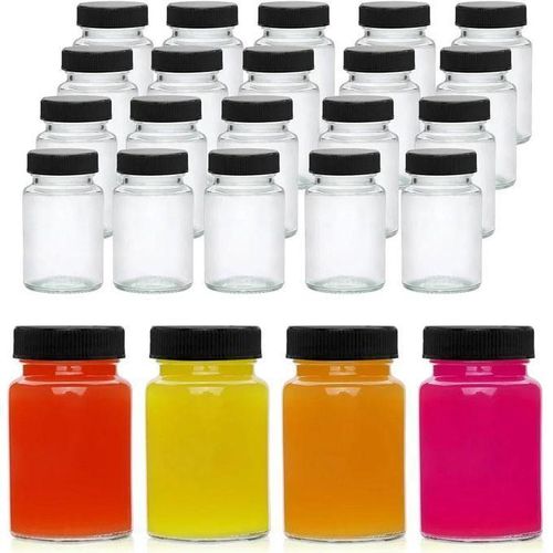 3/5/6/10pcs Ginger Shots Bottles Portable Leak proof Glass Jars With Lids- Glass Juice Shot Bottles With Caps For Wellness Shot- 60Ml - make your healthy shots super easy and fresh