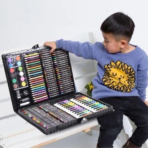 150pcs Kids Art Drawing And Colouring Set - Creative thinking and logical Reasoning Early Childhood Brain Development