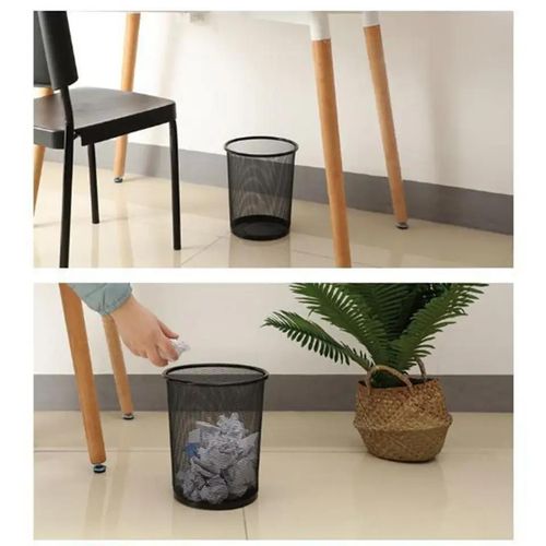 9L Mesh Metal Dustbin -Open Top Waste Bin for Home & Office-Keep your space organized
with this round wastepaper basket .
