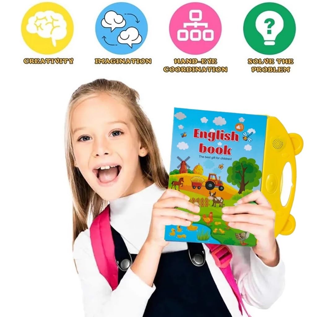 Audio Early childhood English Words Sound book, listen, learn read for Kids intelligence with 114 Words, 7 Learning Themes, 26 letter and Numbers, 15 interactive practice, and Songs