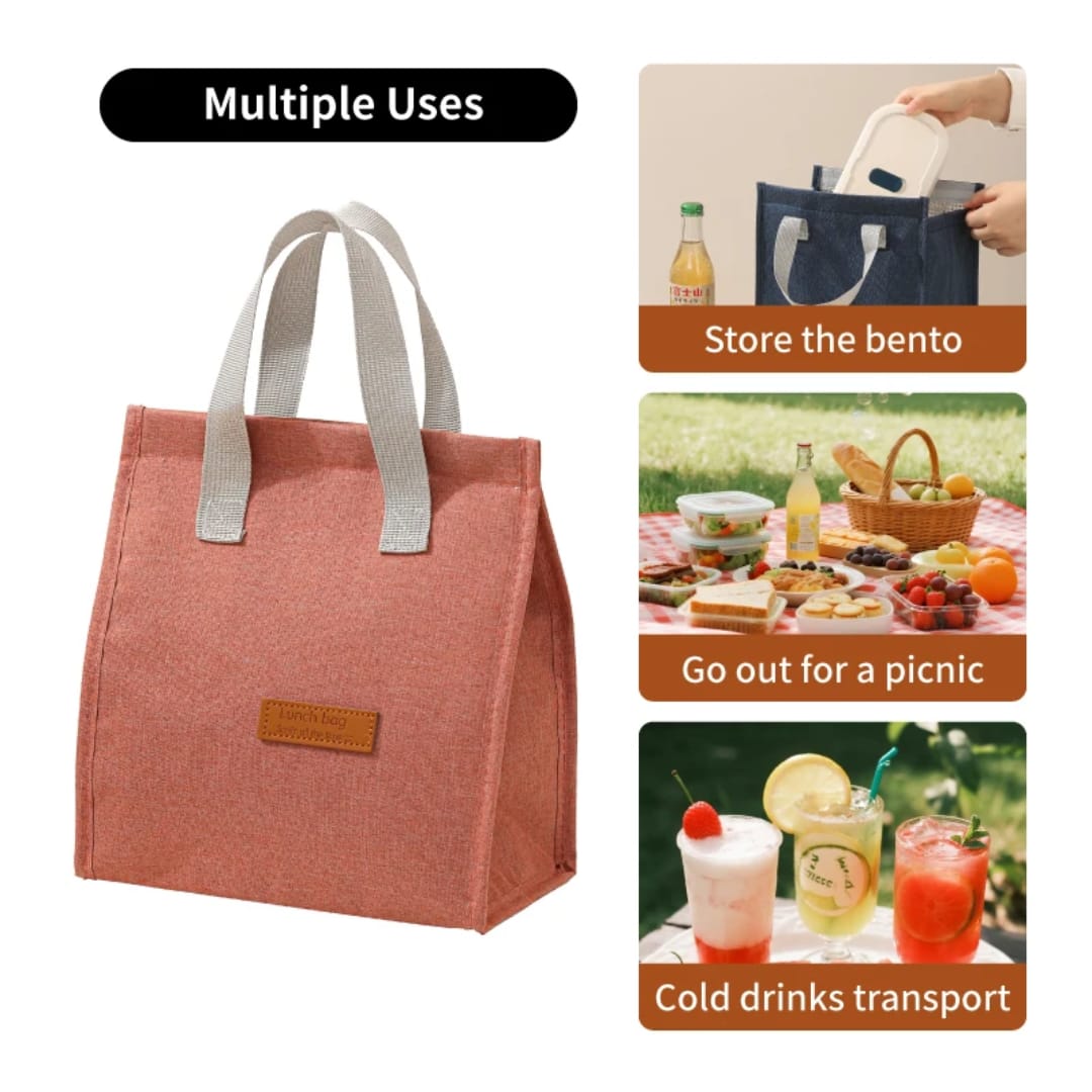 Reusable Insulated Leakproof Lunch Box Tote Bag, Cool Bags for Kids Girls Adults, Thermal Cooler Bag for Work School Picnic Travel