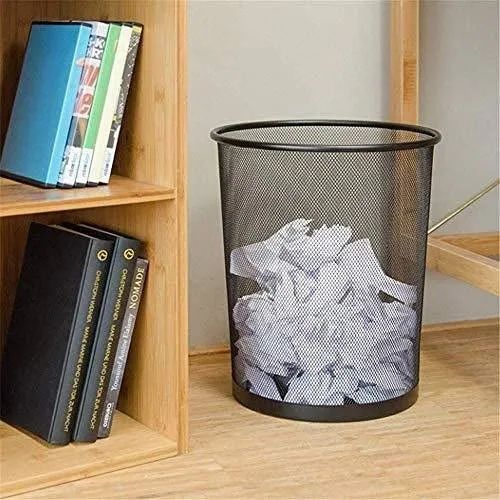 9L Metallic Mesh Dust/Trash  Bin  - Office/ Home Trash Bin - Stay Organise in a neat space