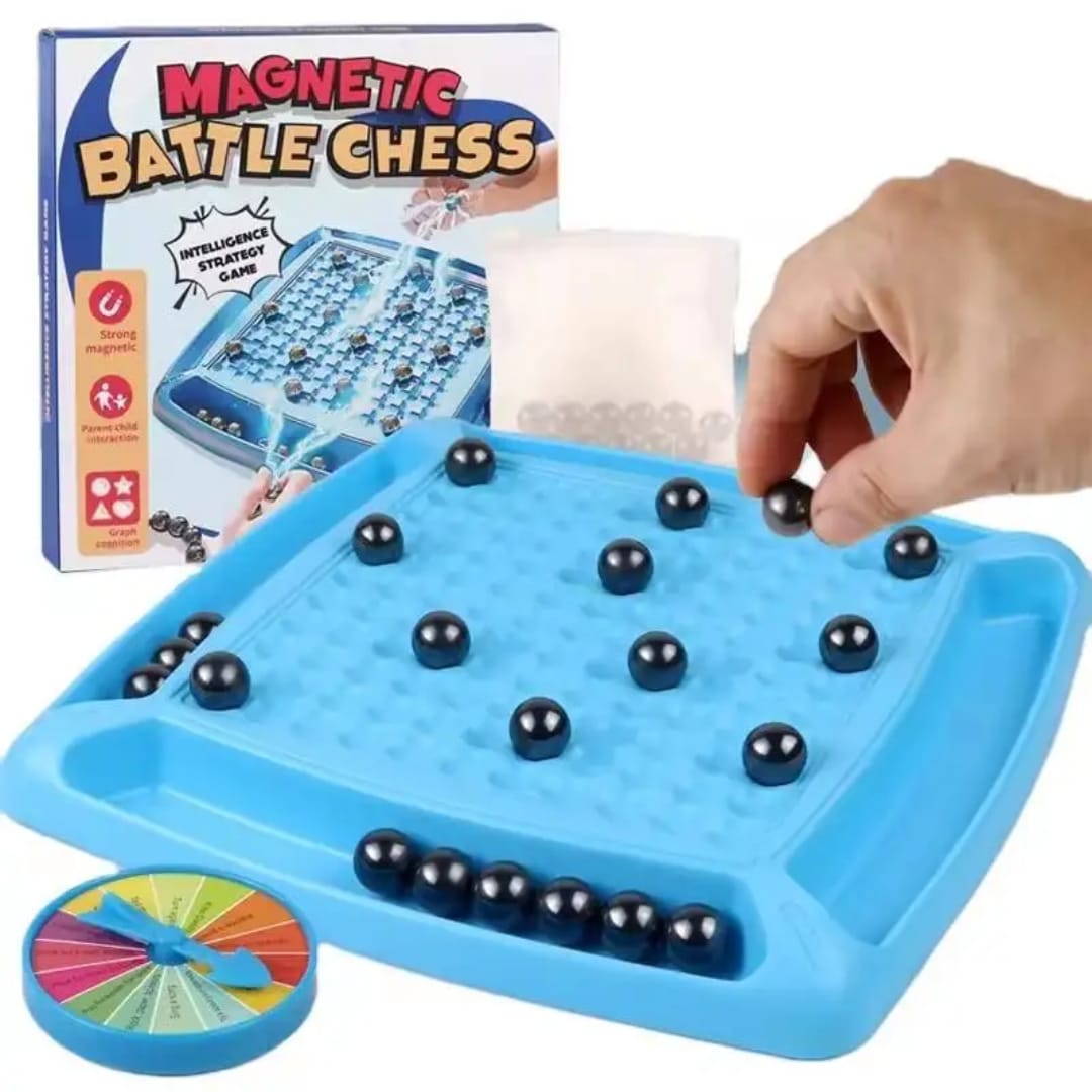 Magnetic battle Chess Set -Fun Family Interactive Games Magnetic Battle Chess Game with Magnetic Stones Board Game