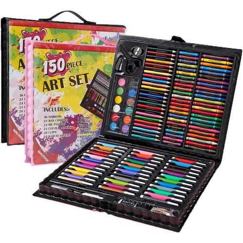 150pcs Kids Art Drawing And Colouring Set - Creative thinking and logical Reasoning Early Childhood Brain Development