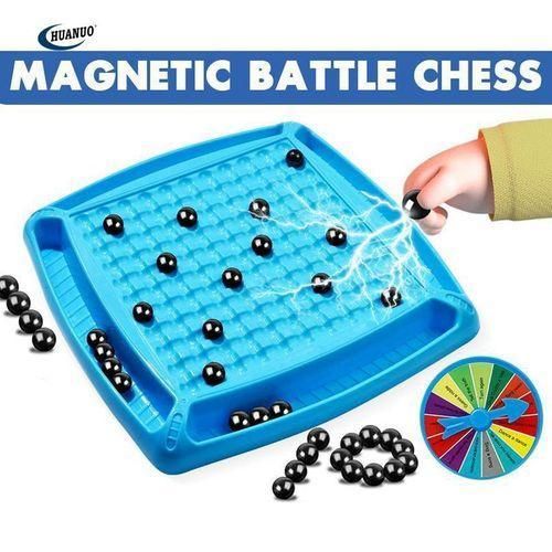 Magnetic battle Chess Set -Fun Family Interactive Games Magnetic Battle Chess Game with Magnetic Stones Board Game