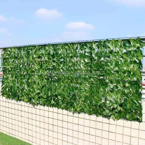Artificial Green Leaf Balcony Privacy Fence Screen - 3m x 1m UV-Resistant Faux Ivy Hedge Roll, Garden Wall Decor, Outdoor Security & Landscaping Trellis