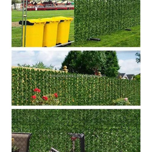 Artificial Green Leaf Balcony Privacy Fence Screen - 3m x 1m UV-Resistant Faux Ivy Hedge Roll, Garden Wall Decor, Outdoor Security & Landscaping Trellis