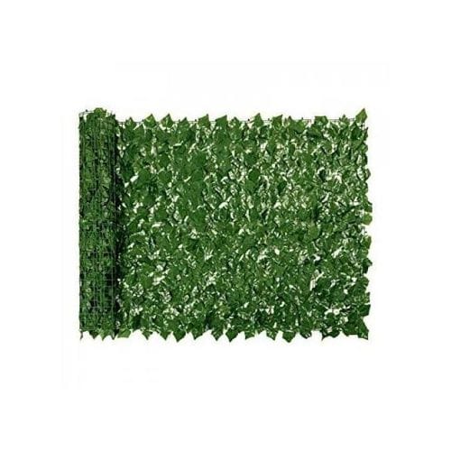 Artificial Green Leaf Balcony Privacy Fence Screen - 3m x 1m UV-Resistant Faux Ivy Hedge Roll, Garden Wall Decor, Outdoor Security & Landscaping Trellis