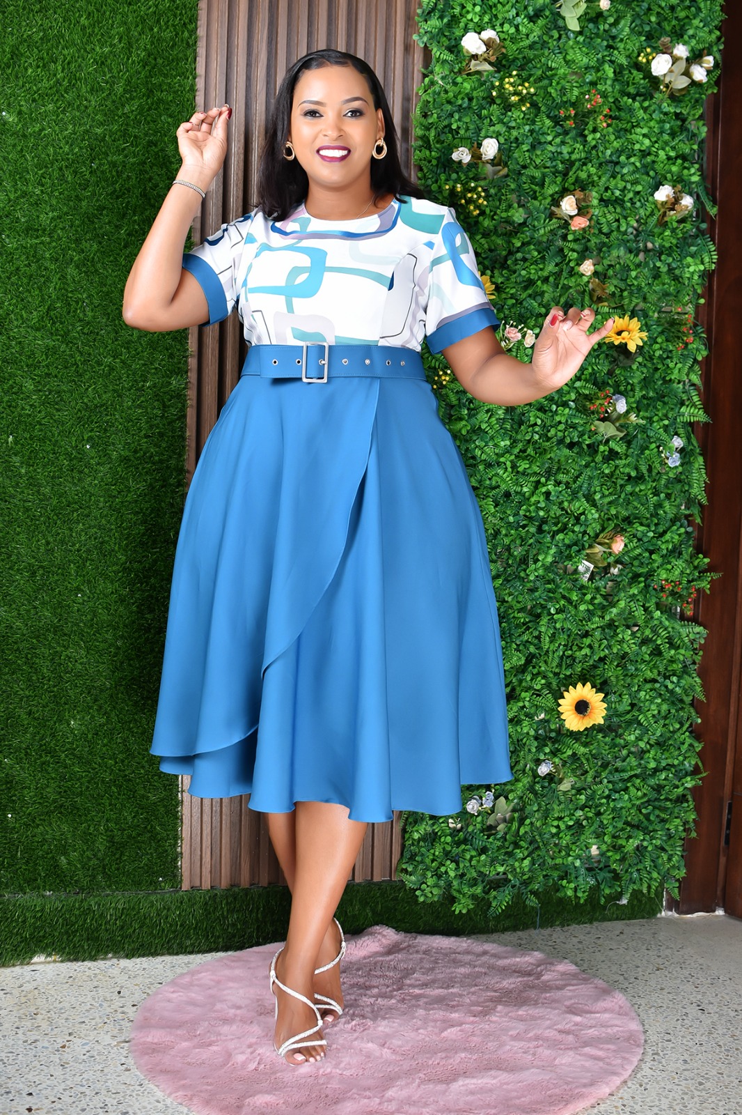 Beautiful Women Maxi Dress Senori Top Quality Overlap Dress Plus Size Elegant Outfit Size 46–54 Stylish Comfortable Casual Church Party Office and Everyday Fashion Wear for Ladies