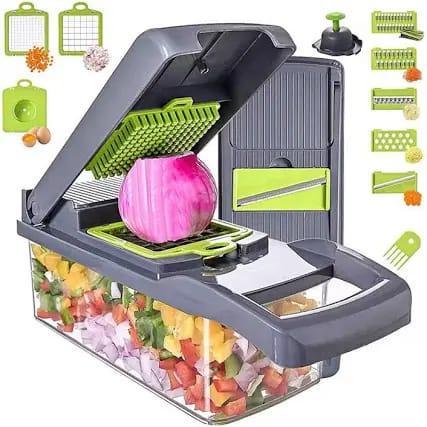 CLEARANCE OFFER Vegetable Chopper Slicer Set 16 Veggie Slicer Kits Interchangeable Blades Dicer And Grater