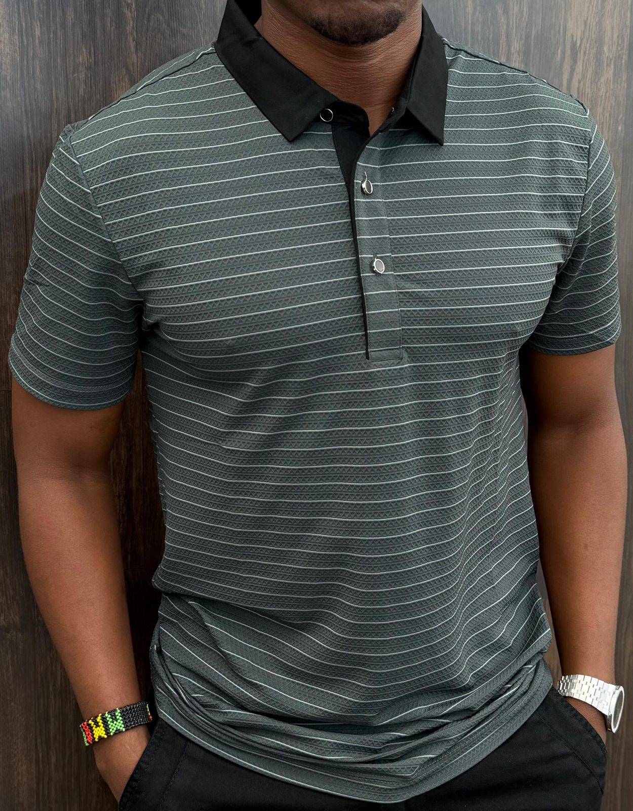 Men Casual Short Sleeve Stripped Shirts Stylish Half Button Down Summer Shirt Comfortable Breathable Top for Men Smart Casual Wear Beach Travel Everyday Fashion Sizes M to 2XL