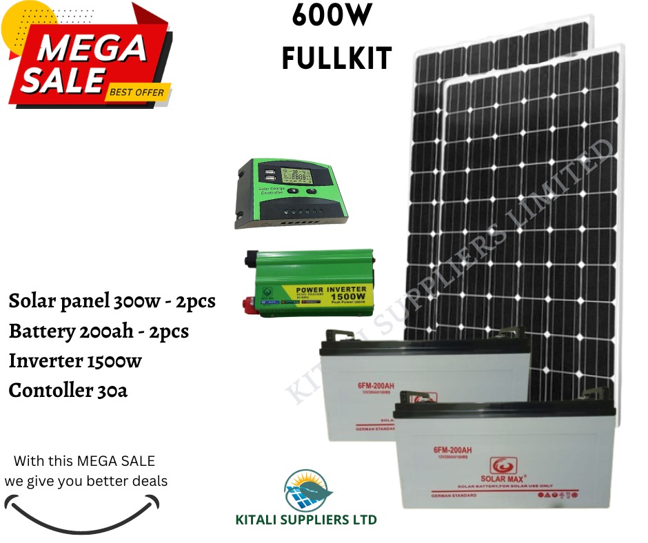 600W Solar Power Full Kit – Complete Home & Backup Energy Solution 🔋☀️