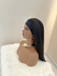 Natural straight synthetic Headband Wig + Free gift inside!