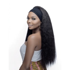Natural straight synthetic Headband Wig + Free gift inside!
