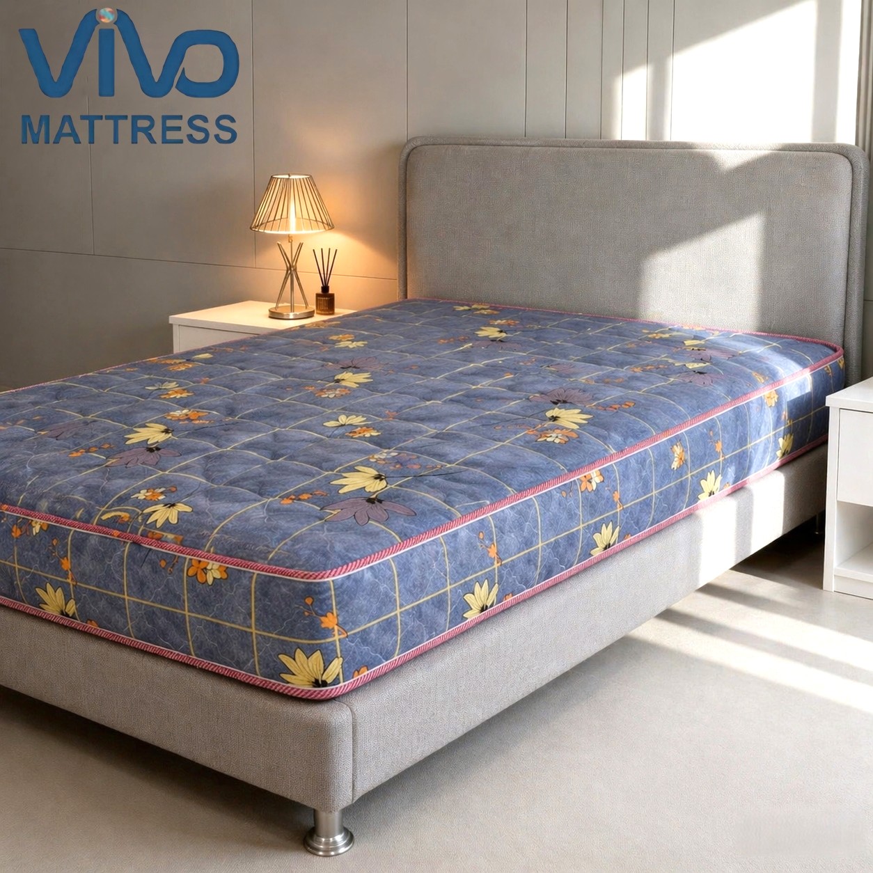 Vivo Mattress Kenya – Premium High Density Quilted Bed Mattress with Elegant Floral Design | Deep Sleep & Orthopedic Back Support | Enjoy peaceful sleep without back pain