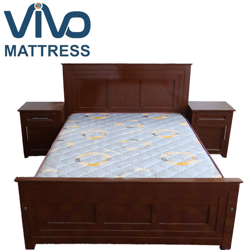 Vivo Orthopedic Mattress With Flower Pattern – Quilted High Density Foam Bed Mattress with Floral Pattern | Back Support & Spinal Alignment | Enjoy Deep Sleep Quality