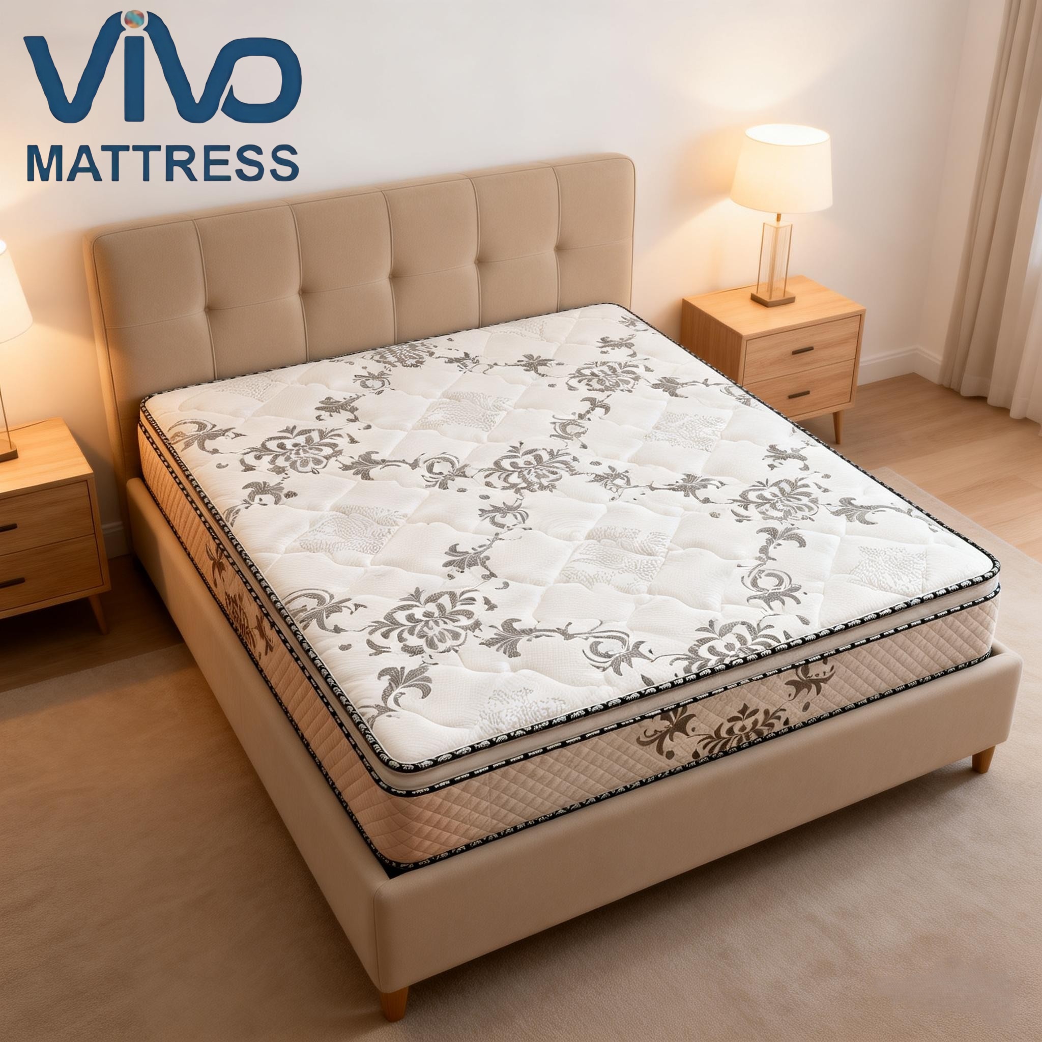 Vivo 10-Inch Orthopedic Mattress Kenya – Quilted High Density Thick Foam Mattress | Firm Spinal Support & Pressure Relief | Premium Bedroom Comfort All Sizes