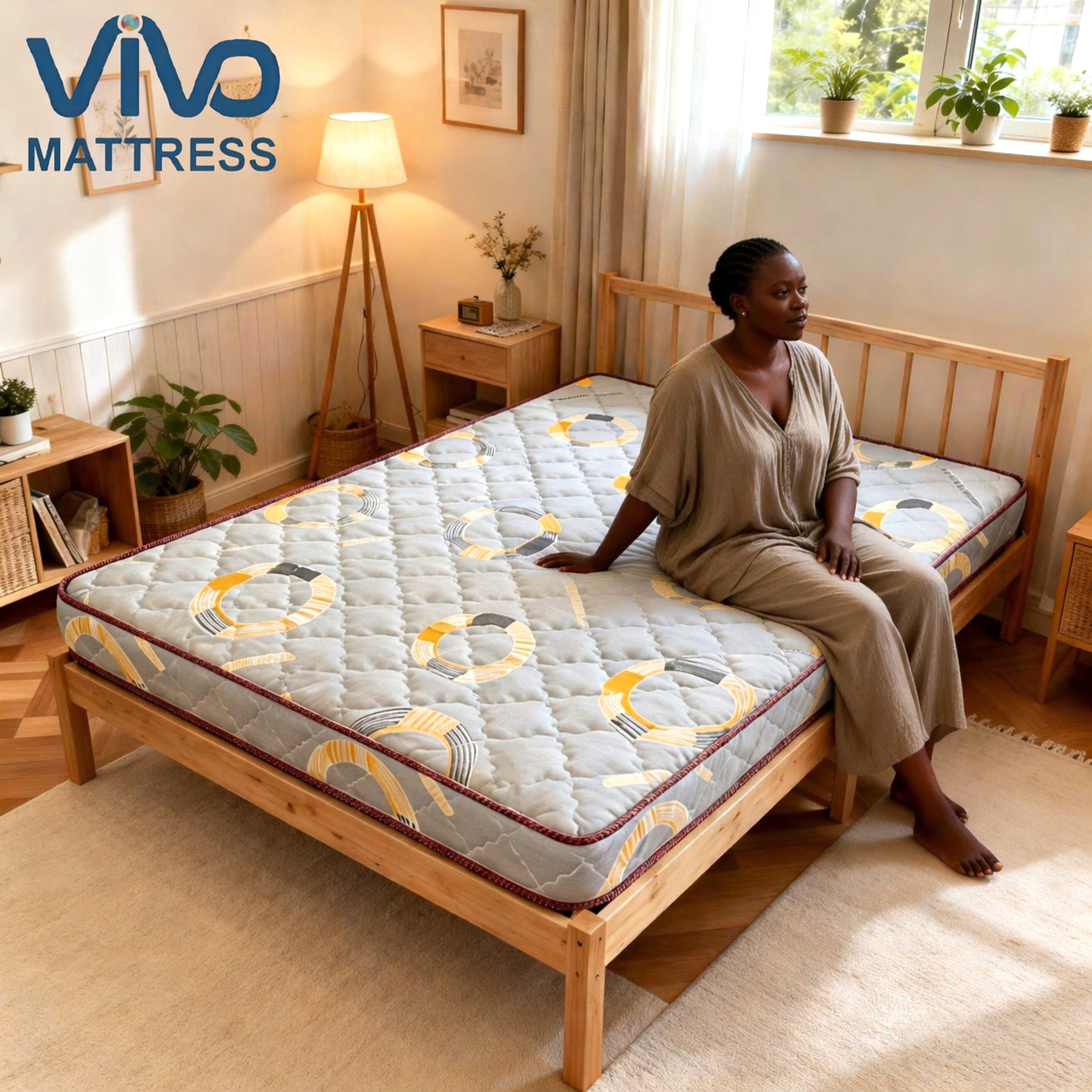 Vivo Best Seller Mattress Kenya – Breathable Quilted High Density Foam Mattress | Orthopedic Support & Cool Sleep | 3×6 4×6 5×6 6×6 All Sizes