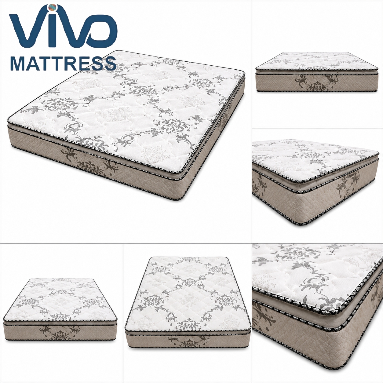 Vivo 10-Inch Orthopedic Mattress Kenya – Quilted High Density Thick Foam Mattress | Firm Spinal Support & Pressure Relief | Premium Bedroom Comfort All Sizes