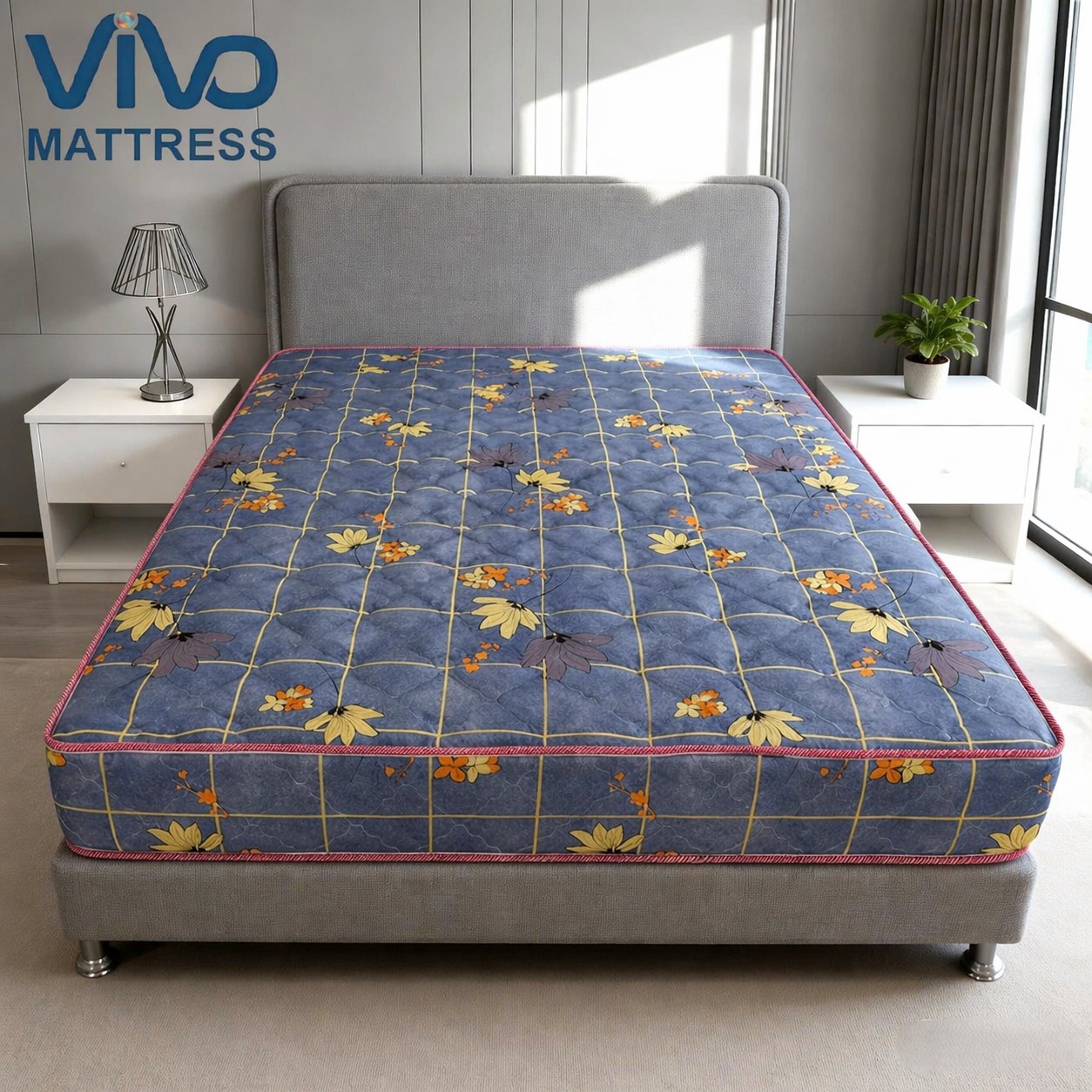 Vivo Mattress Kenya – Premium High Density Quilted Bed Mattress with Elegant Floral Design | Deep Sleep & Orthopedic Back Support | Enjoy peaceful sleep without back pain