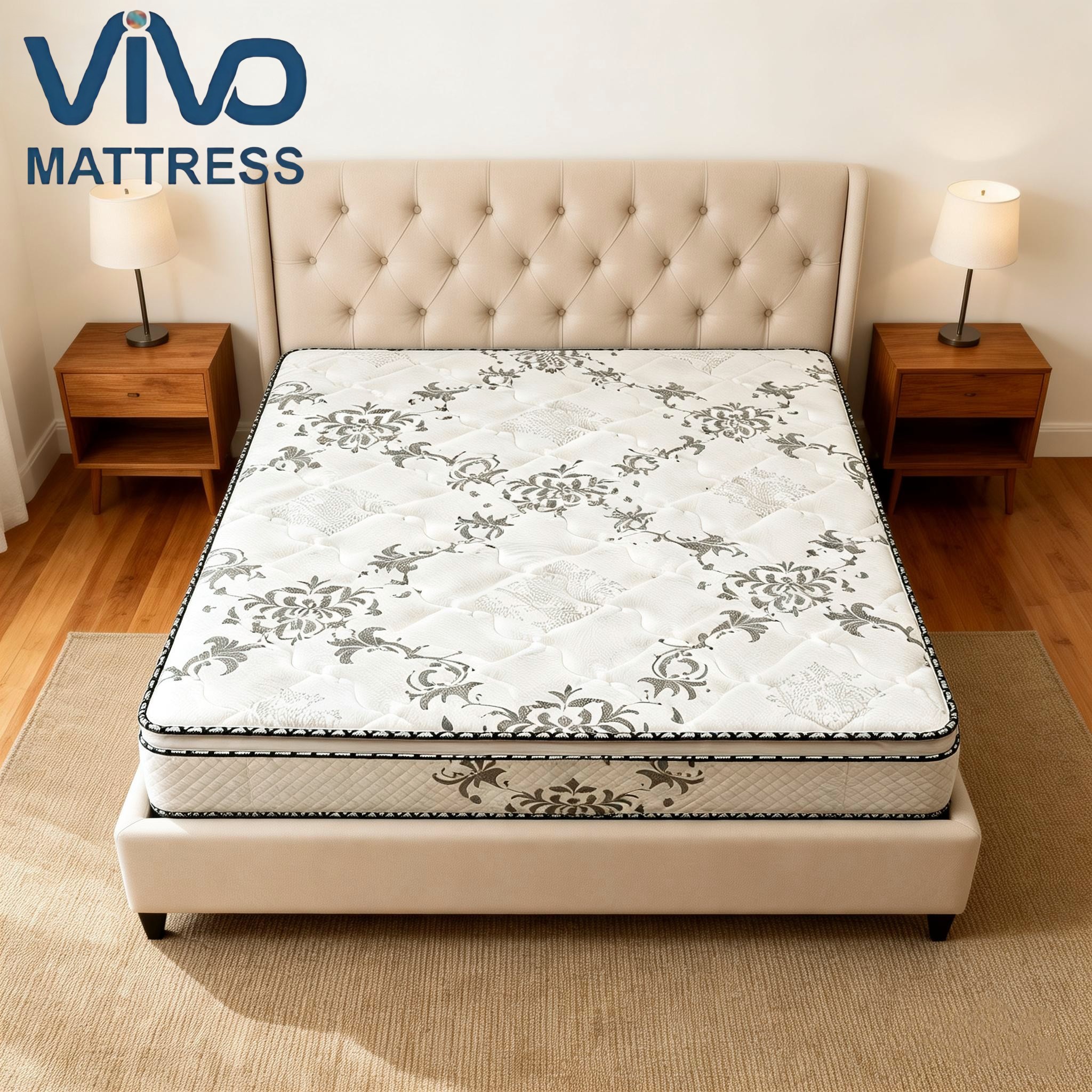 Vivo 10-Inch Orthopedic Mattress Kenya – Quilted High Density Thick Foam Mattress | Firm Spinal Support & Pressure Relief | Premium Bedroom Comfort All Sizes