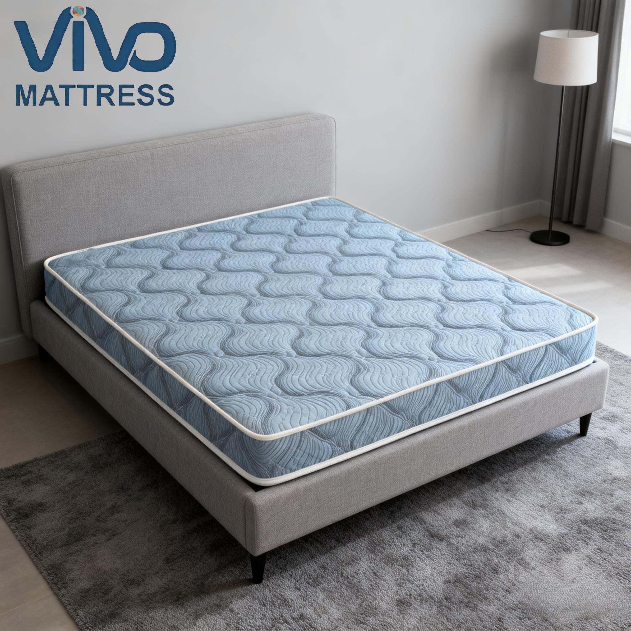 Vivo Quilted Top Mattress Kenya – Super High Density Foam Mattress with Flowers | Deep Sleep & Gentle Cushioning | Quilted Design for Bedroom Comfort | All Bed Sizes
