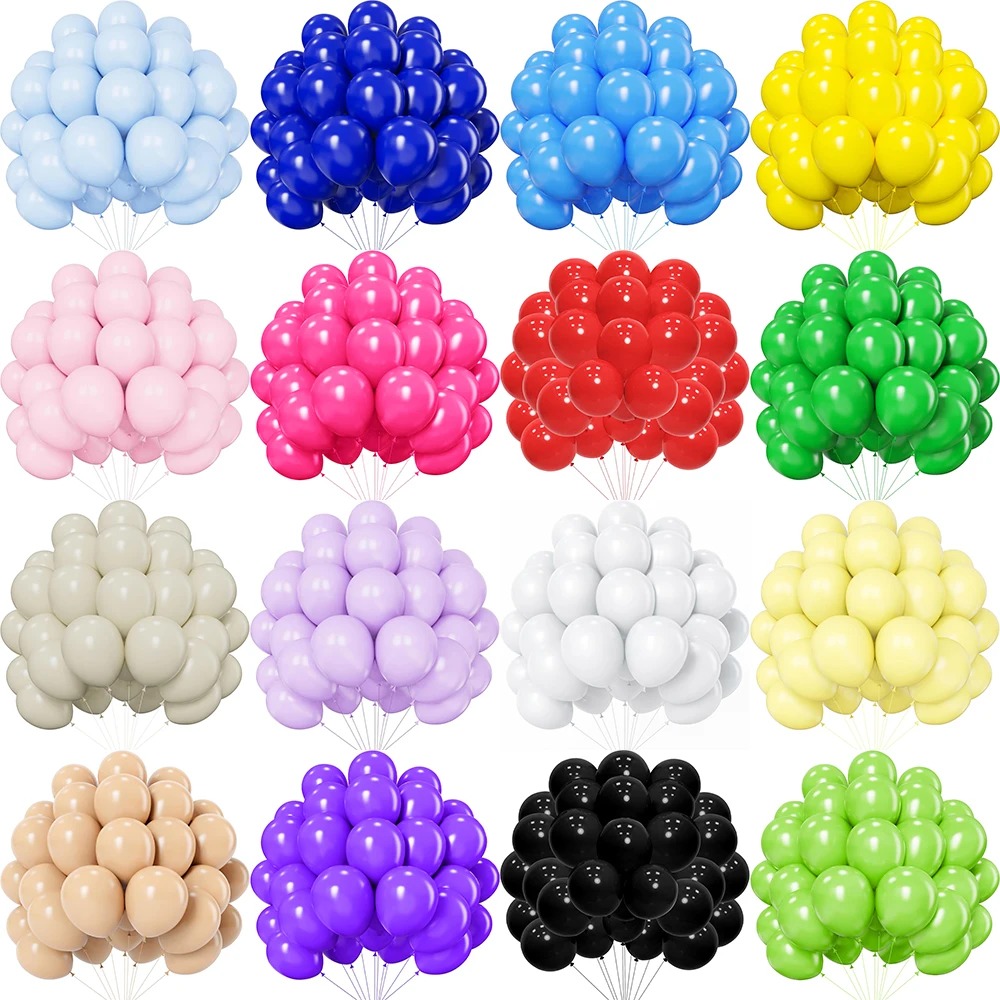 27 piece Boys Birthday Balloon Decoration Kit – Blue & White Balloons, Arch Strip, Stand & Glue Dots