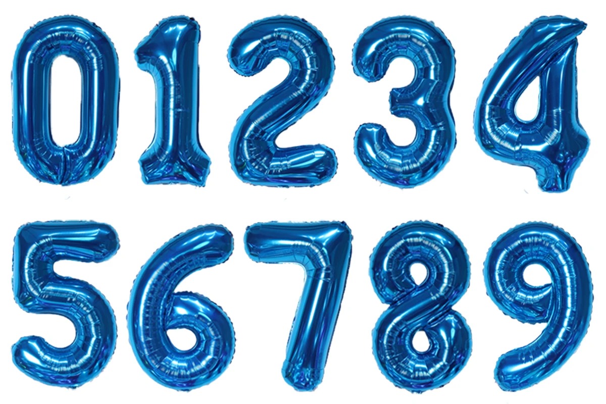 16 Inch Number Foil Balloon for Birthday Party Decoration – Hot Pink & Blue number balloon decor