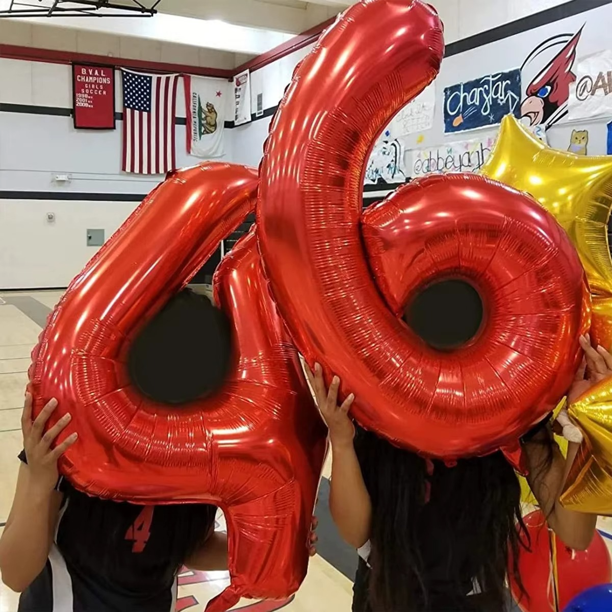 40 Inch Red Number Foil Balloons Festival Digit Air Balloons Birthday Party Wedding Decor Balloons