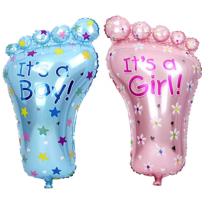 Baby Shower Balloon Decoration Set for Girl and Boys– It’s a Girl /Boy Pink Blue Foil Balloons, Baby Girl /Baby Boy Heart & Bow