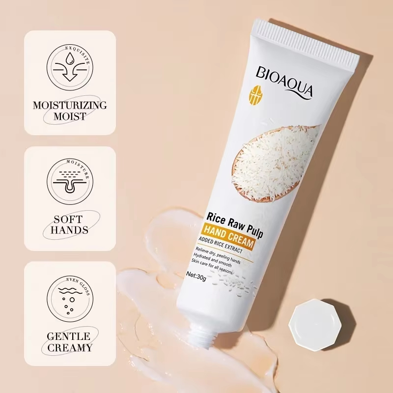 Rice Hand Cream Volumizing Rejuvenating Nourishing Moisturizing Refreshing Non-Greasy Hand Care Cream 30g