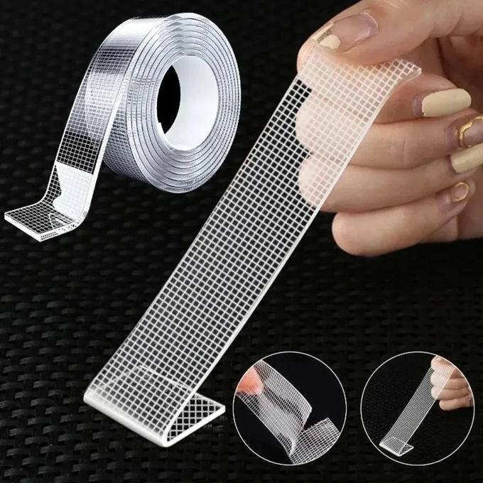 Double Sided Tape Hand Tearable Extra Strong Nano Tape Bonding Instead of Drilling Reusable Transparent