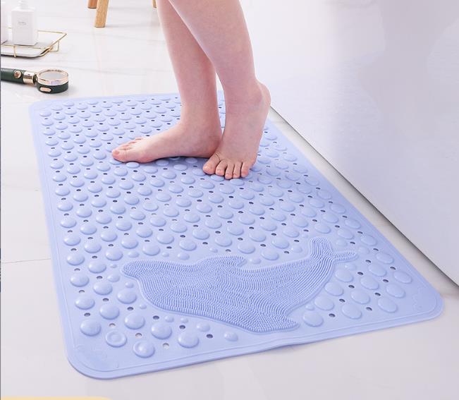 Dolphin Design Anti-Slip Bathroom Mat - Suction Cup, Comfortable Foot Massage