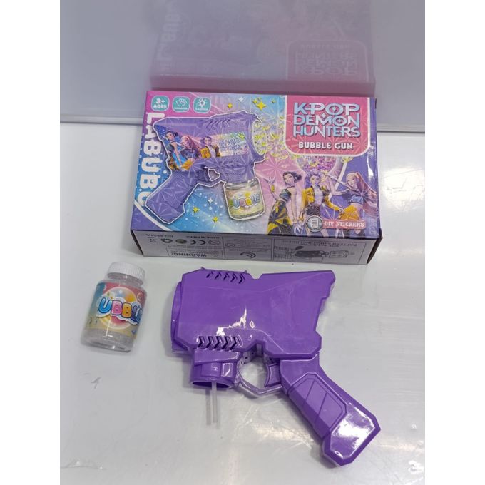 Labubu Bubble Gun Electronic Foaming and Light Automatic Bubble Blaster Toy with LED Lights Kids Outdoor Party Fun Durable Portable Bubble Maker Machine Gift for Boys and Girls