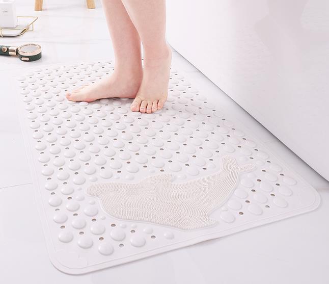 Dolphin Design Anti-Slip Bathroom Mat - Suction Cup, Comfortable Foot Massage
